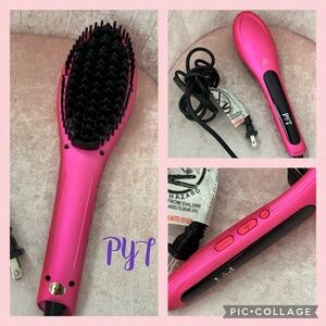 Pink PYT heated thermal styling brush (full size)